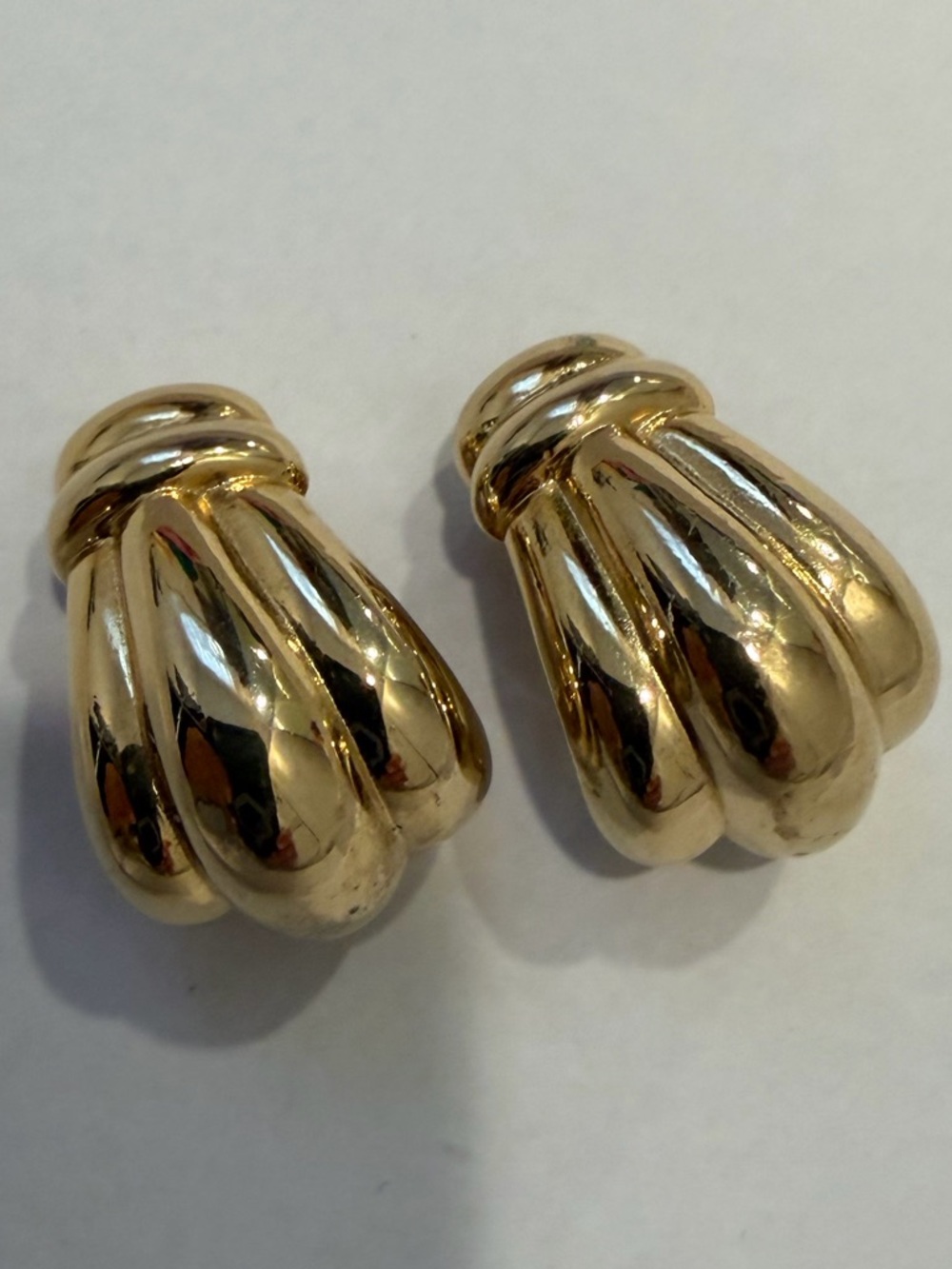 Vintage Givenchy Paris NY Gold-Tone Clip-On Earrings